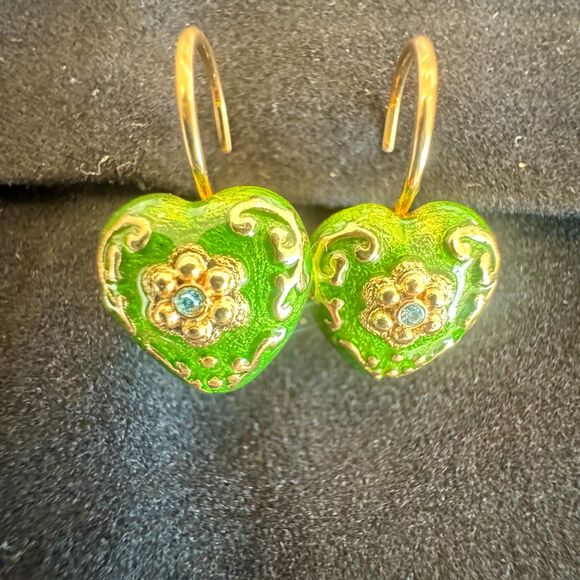 Joan Rivers 'Hearts & Flowers' Full Earring Set of 3 Pairs - Vintage - Picture 4 of 9